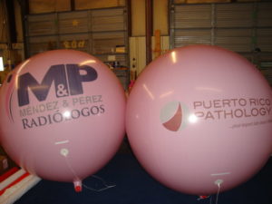 pink color advertising balloon for business promotions